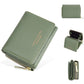 Portefeuille femme compact en cuir PU avec double compartiment