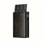 Portefeuille homme compact en PU avec porte-cartes automatique RFID et zip