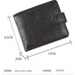 Portefeuille en cuir PU pour homme – Portefeuille bifold slim avec porte-cartes, porte-monnaie et fermeture à boucle