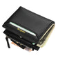 Portefeuille homme  en cuir microfibre avec poche zippée et porte-cartes - Style business