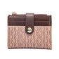 Petit portefeuille femme en cuir pu avec fermeture éclair et hasp sécurisé