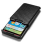 Porte-carte coulissant en fibre de carbone anti-RFID - Smart Wallet compact