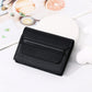 Porte-cartes rfid compact en cuir pu avec multi-emplacements et design classique