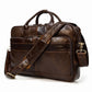 Mallette rétro en cuir véritable pour homme - Sacoche ordinateur 15,6" et porte-documents vintage