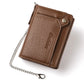 Portefeuille homme en cuir PU avec chaîne zippé grande capacité multifonction