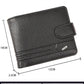 Portefeuille Slim en PU pour homme – Portefeuille bifold avec porte-cartes, fenêtre pour permis de conduire, porte-monnaie et fermeture à rabat