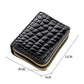 Portefeuille compact femme à double zip en similicuir avec motif chat et porte-cartes