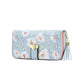 Portefeuille long pour femme en similicuir imprimé floral avec blocage RFID