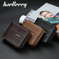 Portefeuille homme en cuir PU zippé multifonction avec compartiments cartes et monnaie