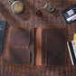 Protège-passeport en cuir véritable vintage avec blocage RFID pour homme