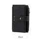 Portefeuille femme compact cuir PU RFID triple volet avec zip et bouton pression