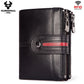 Portefeuille en Cuir Véritable pour Homme avec Protection RFID et Fermeture à Zip – Modèle Court
