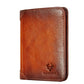 Portefeuille homme en cuir véritable RFID compact trifold avec porte-cartes et compartiments