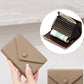 Porte-carte antivol RFID en cuir litchi pour femme