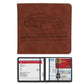Porte-documents voiture homme en denim et cuir PU pour carte grise et permis