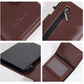 Portefeuille carte RFID homme en cuir PU avec bouton pression et porte-cartes aluminium