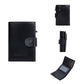 Portefeuille carte RFID homme en cuir PU avec bouton pression et porte-cartes aluminium