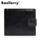 Portefeuille homme PU cuir zippé compact avec porte-cartes et porte-monnaie