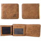 Portefeuille homme en cuir PU compact pliable avec porte-cartes et compartiment billets
