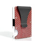 Porte-cartes RFID en fibre carbone et aluminium slim avec clip billets compact