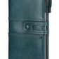 Portefeuille long en cuir pu souple avec boucle et double zip pour femme