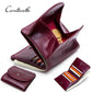 Portefeuille court en cuir véritable pour femme – Mini organiseur compact
