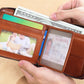 Portefeuille homme en cuir véritable avec protection RFID et fermeture éclair