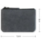 Porte-monnaie zippé en cuir PU pour homme et femme - petit format compact