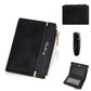 Portefeuille femme compact en cuir PU avec porte-monnaie zippé et fente photo