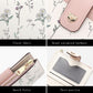 Portefeuille court en cuir PU pour femme avec motif floral élégant