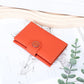 Porte-cartes ultra-fin en cuir véritable avec fermeture pression pour femme et homme