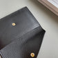 Porte-carte enveloppe en cuir de vachette véritable - élégance minimaliste
