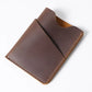 Porte-carte en cuir Crazy Horse véritable - style vintage et minimaliste