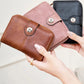 Portefeuille vintage pour femme en cuir PU avec protection RFID