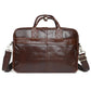 Mallette rétro en cuir véritable pour homme - Sacoche ordinateur 15,6" et porte-documents vintage