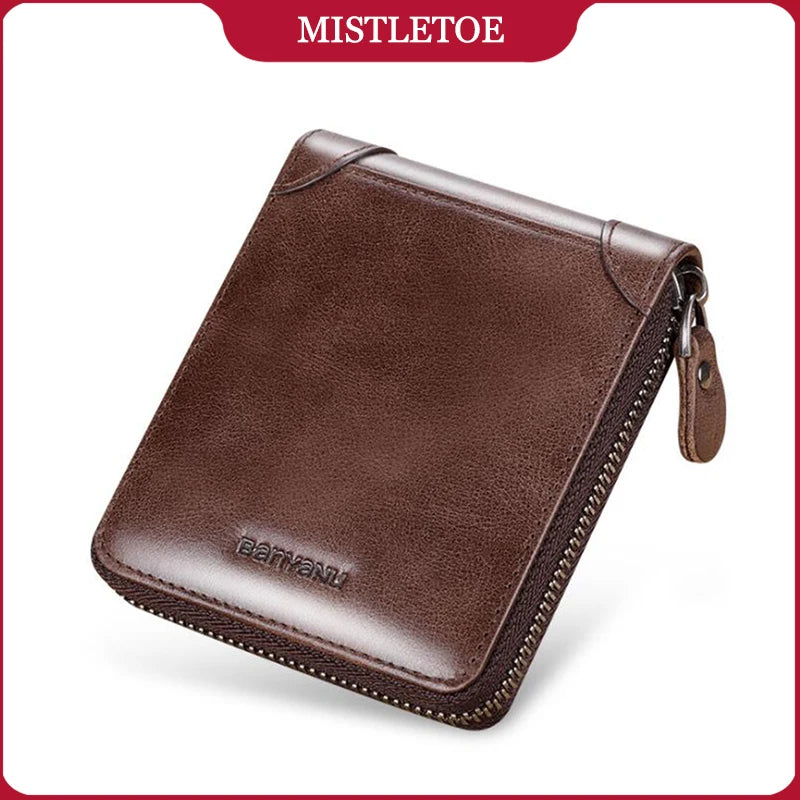 Portefeuille Business  en cuir de vachette - Sécurité RFID & Style Vintage