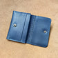 Porte-cartes en cuir véritable crazy horse vintage avec protection rfid et clip
