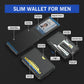Portefeuille RFID aluminium homme avec pop-up et pince à billets design ultra fin