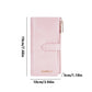 Portefeuille long femme grande capacité en cuir PU avec zip porte-cartes et téléphone