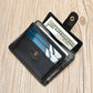 Portefeuille homme cuir véritable compact avec porte-cartes et clip billets vintage