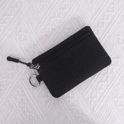 Porte-monnaie en toile avec fermeture éclair pour homme et femme - petit format