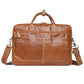Mallette rétro en cuir véritable pour homme - Sacoche ordinateur 15,6" et porte-documents vintage