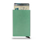Porte-cartes RFID aluminium slim avec système pop-up portefeuille minimaliste sécurisé