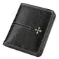 Portefeuille femme compact cuir PU avec zip et bouton pression porte-cartes élégant