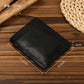 Portefeuille homme cuir véritable vintage RFID avec zip et porte-cartes compact