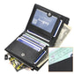 Portefeuille homme  en cuir microfibre avec poche zippée et porte-cartes - Style business