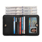 Portefeuille femme compact en cuir PU RFID avec bouton pression et porte-cartes sécurisé
