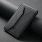 Porte-cartes magnétique cuir PU minimaliste avec élastique pour smartphone
