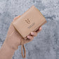 Portefeuille femme compact en cuir PU avec zip, rabat et dragonne multifonction