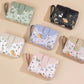 Portefeuille court à motif dinosaure mignon avec blocage rfid et bouton pression pour femme